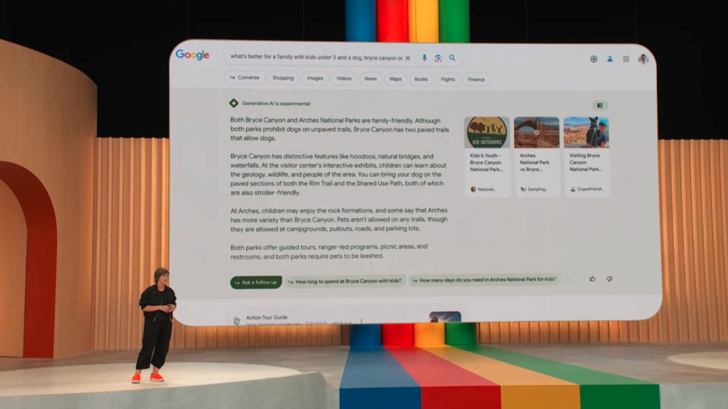 Google screen presentation
